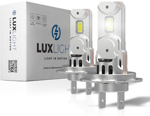 LUXLIGHT Lampadina LED H7 PRO per Camion e Bus 24V 100% ADATTABILE 28'000 LM 60W 24V 6500K Bianco 2PZ Kit Lampada Sostituzione PLUG AND PLAY, Fari Abbaglianti Anabbaglianti Truck Pullman