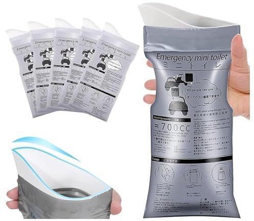 15 Pz Sacchetti per Urina, 700 ml Sacchetti per Vomito da Viaggio, Sacchetti Vomito da Viaggio, Sacchetti per Toilette WC Portatile Adulti, Orinatoio Portatile Donna Uomini Campeggio Auto