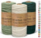 OurTop Premium Makramee Garn 3er Set, 4mm x 55m Macrame Cord Makramee Schnur Makramee Kordel, Garn für DIY Handwerk, Weben Dekoration, Hängepflanze Pflanze Aufhänger(Natur, Hellgrün, Dunkelgrün)