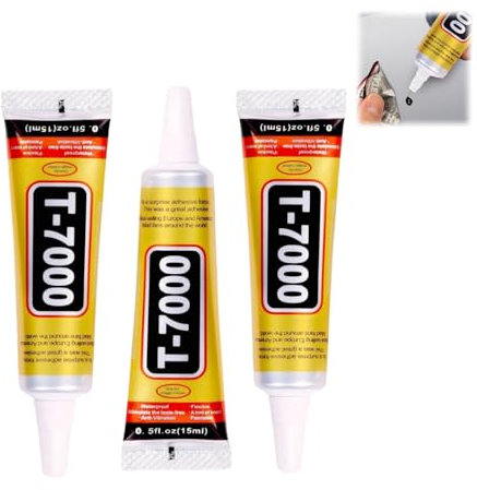 3Pcs T7000 Glue,Phone Screen Glue,Jewellery Gl-ues,Precision,Black Glues,Industrial Grade Waterproof Adhesive,Multifunctional High Precision Industrial Adhesive,Suitable For All Kinds Of Material