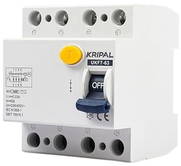 Salvavita Riarmo Automatico Interruttore differenziale di dispersione elettromagnetica 10KA MCB Interruttore differenziale Corrente residua TIPO AC Differenziale Riarmo Automatico(4,63A 300mA)