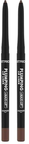 Catrice Plumping Lip Liner 170 Chocolate Lover, braun, Lippenkonturenstift, aufpolsternder Effekt, langanhaltend, feuchtigkeitsspendend, vegan, 0,35 g (Packung mit 2)
