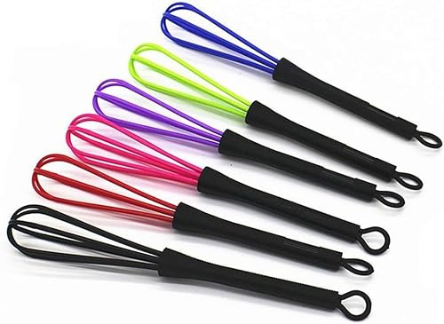 Mini-Schneebesen zum Mischen von Haarfärbefarben, 17,8 x 3 cm, Ballon-Salon, Friseure, Haarfarbe, Creme-Schneebesen, Küche, Mixer-Werkzeug zum Mischen, Rühren, Schlagen und Rühren, 6 Stück