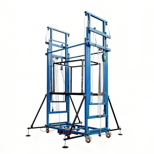 Electric Scaffolding Lift, Lift Scaffolding with Remote Control, Folding Construction Ladder, 880 LBS Max Load(4m/13ft)