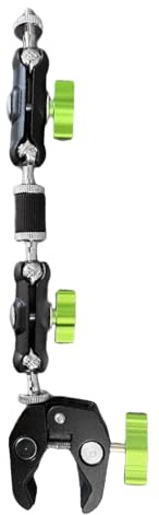 Support de diffusion en direct de 6,35 mm avec pince pour appareil photo reflex numérique, moniteur, téléphone, pince de photographie en aluminium