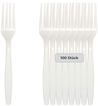 Linario® Mehrweg Gabeln - umweltfreundlich und nachhaltig - 18cm - 100 Stück