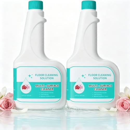 2 Pack Low-Foam Hard Floor Cleaning Solution for Eufy RoboVac X10 Pro Omni | Rose & Magnolia Scent, Fits C20/C28 Omni, X9/X8 Pro, L60 Hybrid, Streak & Residue-Free, Plant-Based, Multi-Surface Cleaner