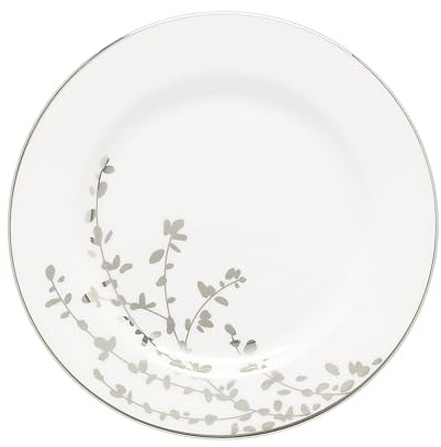 Kate Spade New York Gardner Street Platinum Bread Plate, 0.40 LB