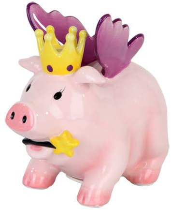 6,50 cm cerámica cuento de hadas PIG ahorro Piggy banco/moneda/dinero