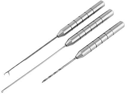 Yosoo Angeln Ausrüstung Köder Nadel Kit 3 in 1 Edelstahl Fisch Bohren Tackle Ausrüstung Werkzeug Set Karpfen Köder Vorbereitung