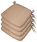 LB Luxury Garden, Dining Chair Foam Cushions Tie On Seat Pads in set of 2,4,6 or 8 (LATTE, PACK OF 6)