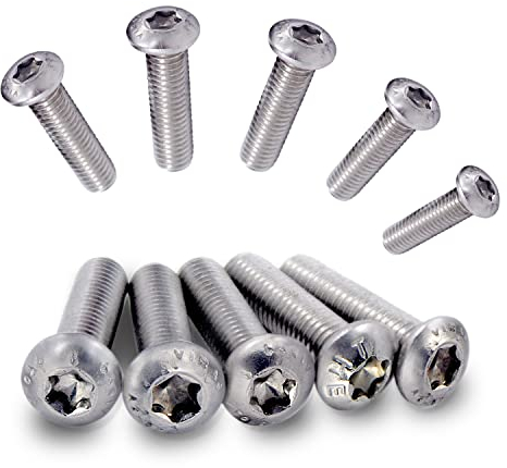 PROTECH 25 Stück Linsenkopfschrauben M5x16 TORX Edelstahl V2A Innensechsrund Flachkopfschrauben rostfreier A2 Linsenschrauben TX ISO7380