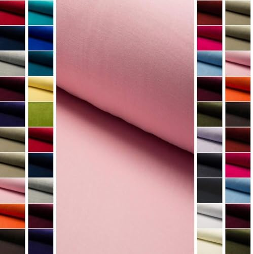 StoffBook Samtstoff Rose aus Baumwolle für Bekleidung und Deko, d356 | Hochwertiger Samtstoff, aus 95% Baumwolle und 5% Elasthan, minimal querelastisch und pflegeleicht