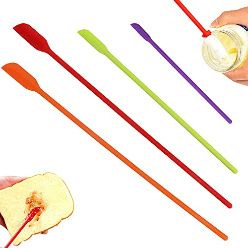 XiXiRan Mini Spatola da Cucina in Silicone Multicolore, Set di 4 Pezzi per Bellezza e Cucina Riutilizzabile