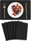 Toprance Tischsets Lederoptik Abwischbar 6er Set 42x30cm Platzset Schwarz PU Leder Hitzbeständig Tischdecken für Hause Küche Restaurant und Hotel