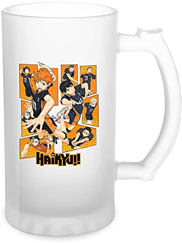 Karasuno High School Team Haikyu Transparent Bierkrug Stein 500ml Tasse