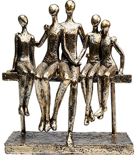 Kare Design Deko Figur Sitting Break, Accessoire, Atrikelhöhe 24cm, Gold