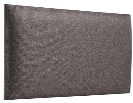 softwalls Wandkissen Webstoff mit 50mm Polsterung - Bett Kopfteil Wandpolster - Wandverkleidung - Wandpaneele | 50 x 30 Taupe