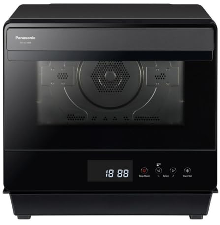 Panasonic HomeChef 7-in-1 Compact Oven with Convection Bake, Airfryer, Steam, Slow Cook, Ferment, 1200 watts, .7 cu ft with Easy Clean Interior - NU-SC180B (Black)