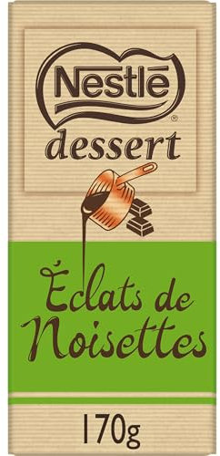 Nestlé Dessert - Chocolat Noir Eclats de Noisettes - Tablette de 170g