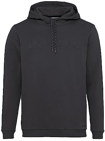 VAUDE Herren Manukau Hoody III, warm und pflegeleicht, aus GOTS-zertifizierter Bio-Baumwolle, Phantom Black, S