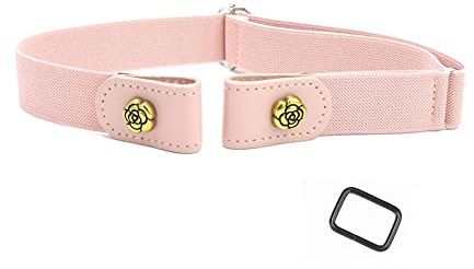 Yurosiay Damen Schnallenfreier Gürtel Ohne Schnalle Elastischer Gürtel Unsichtbarer Gürtel Damen Verstellbarer Keine Schnalle Gürtel Stretch Gürtel Damen für Jeans Hosen Kleid Schwarz