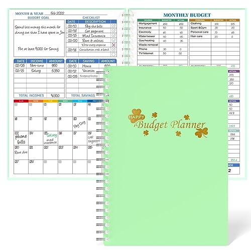 Budget Planner – Monatlicher Finanz-Organizer mit Ausgaben-Tracker-Notizbuch, um Ihr Geld effektiv zu verwalten, undatierter Finanzplaner/Kontobuch, jederzeit beginnen, A5 (21,8 x 15 cm), 100 g/m²