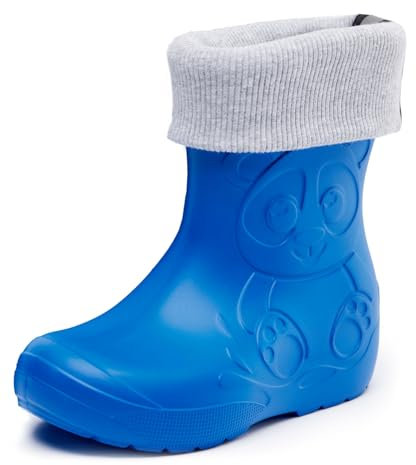 Ladeheid Stivali da pioggia Termica Leggeri Bambini Fodera LA-CA-249 (Blu, 22/23 EU)
