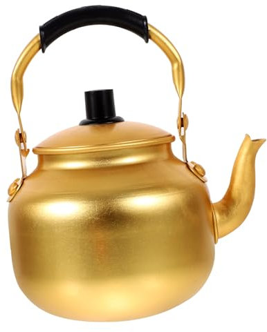 MAGICLULU Hervidor De Agua De Cocina De Aluminio Grueso 2 Unidades Pequeño Para Calentar Agua Tetera Con Mango Seguro.