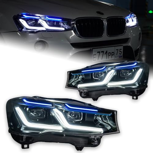 Auto Scheinwerfer Satz passend für BMW X3 F25 2010-2016 für Rechtsverkehr,LED links & rechts Auto Kopflampe Für Original Xenon (2014-2017 Xenon)