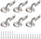 sourcing map 6 Pcs Hand Rail Bracket, Anti-Rust Handrail Holder Brackets Hand Stairway Railing Brackets for Stairways Home Office Vintage Stair Support, Brushed Satin Nickel