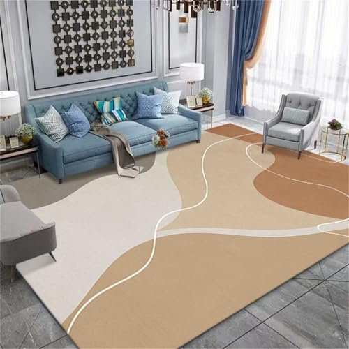RUGMRZ Tapis Carreaux De Ciment Bureau Ado Tapis de Couloir de Salon Minimaliste Gris Durable Decoration Chambre Ado 200X260CM