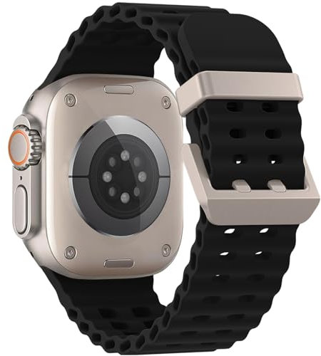 Correa Deporte Compatible con Apple Watch Ultra 3/2/1 49mm 46mm 45mm 44mm 42mm(Series 3 2 1) Hombre Mujer, Suave Silicona Impermeable Transpirable Correas para iWatch 11 10 9 SE 8 7 6 5 4