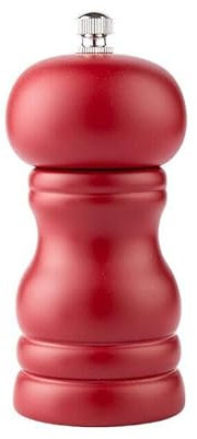 Hölzernes Salzglas und Pfeffermühle Pfeffermühle Salzglas (Rot)