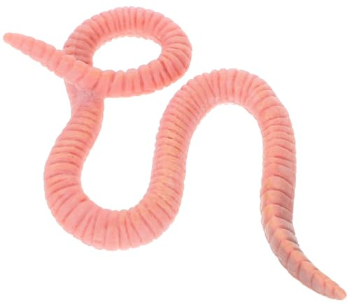 Toddmomy Gefälschtes Regenwurmspielzeug Simulations-Regenwurmmodell Insektenmodell Dekoratives Spielzeug Für Kinderzimmer Garten Lernspielzeug 8.00 X 4.50 X 0.60 cm