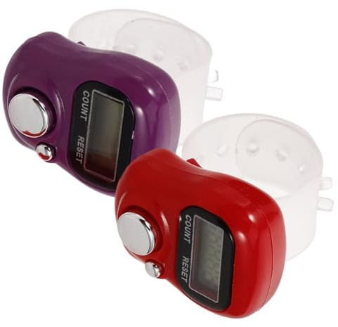 Milisten Elektronischer Fingerzähler 2 Stück Klein Batteriebetrieben Kompakt Für Gebet Meditation Und Entspannung