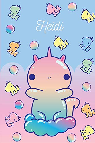 Heidi: Gummibärchen Einhorn - Notizbuch Kritzelbuch Persönliches Geschenk Für Mädchen