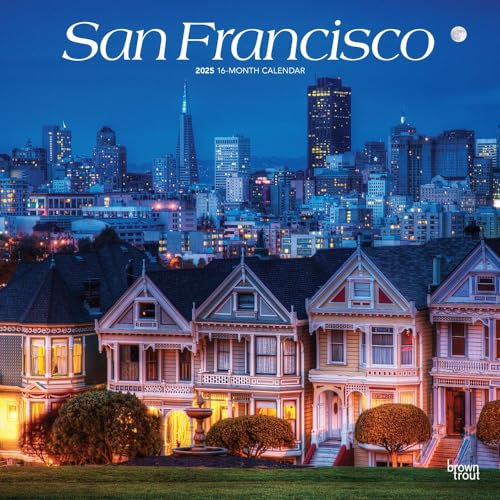 San Francisco 2025 12 X 24 Inch Monthly Square Wall Calendar Plastic-Free