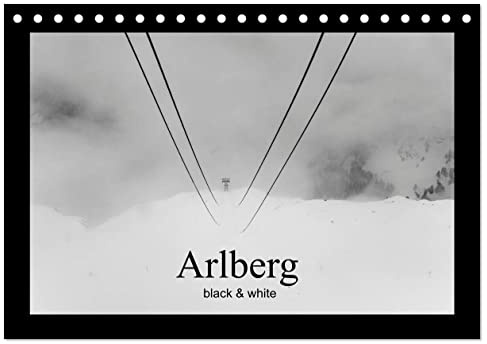 Arlberg black and white (Tischkalender 2026 DIN A5 quer), CALVENDO Monatskalender: Zürs und Lech am Arlberg, das 5 Sterne Skigebiet nicht nur für ... monochromen Bilderserie. (CALVENDO Natur)
