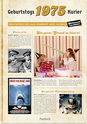 1975 - Geburtstagskurier: Druckfrisches aus Kindheit und Jugend | Zum 50. Geburtstag (Geburtstags-Zeitung)