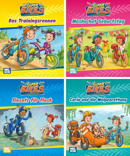 Nelson Mini-Bücher: 4er SUPERBIKES 1–4: 4 Mini-Bücher im Set