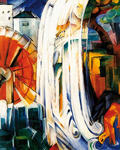 1art1 Franz Marc Poster Die Verzauberte Mühle, 1913 Kunstdruck Bild 50x40 cm