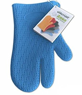 silikomart | Guanto in Silicone ZEUS, 285 x 168 mm, Presina da Cucina per Proteggere le Mani, Colore Azzurro, Made in Italy