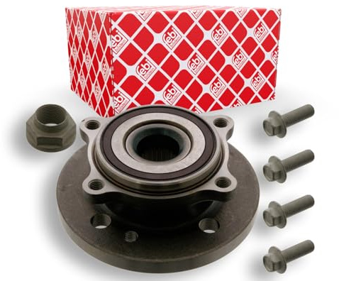 febi bilstein 37107 Wheel Bearing Kit with wheel hub, axle nut and fastening screws, pack of one