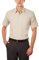 Van Heusen Men's Short Sleeve Dress Shirt Regular Fit Poplin Solid, Stone, 17.5 Neck