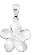 Kleine Schätze - Damen-Anhänger Sterling Silber 925 Zirkonia Plumeria