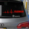 myrockshirt Herzschlag Aufkleber Feuerwehr ca. 30x7 cm Scheibe Sticker Lack Tuning Windschutzscheibe