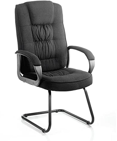 Dynamic KC0149 Moore Visitor Cantilever Fabric Chair - Black