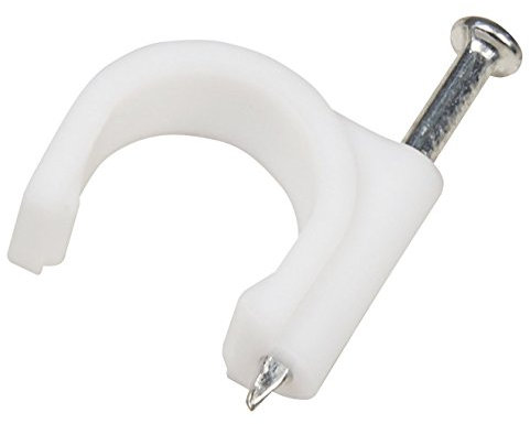 McPower | Kabelschellen 12mm im 100er-Pack | Sicher & robust | Einfache Befestigung | Weiß | Integrieter Nagel | 1 Jahr Garantie