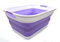 SAMMART 41L Collapsible Plastic Laundry Basket - Foldable Pop Up Storage Container/Organizer - Portable Washing Tub - Space Saving Hamper/Basket (Lt. Purple)